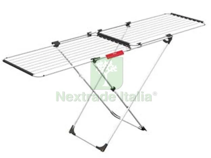 STENDIBIANCHERIA "STENDISSIMO" ESTENSIBILE IN ACCIAIO VERNICIATO MT.20 - cm.108/187x57x94h. estensibile — Stendibiancheria e bucato — rif. FERX.FER190084 STENDIBIANCHERIA "STENDISSIMO" ESTENSIBILE IN ACCIAIO VERNICIATO MT.20 - cm.108/187x57x94h. estensibile — Stendibiancheria e bucato — rif. FERX.FER190084