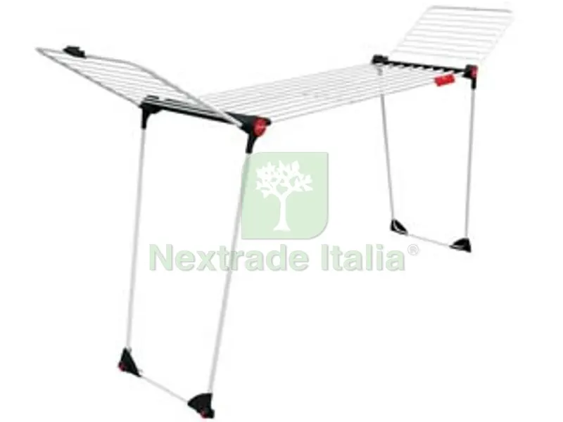 STENDIBIANCHERIA "DINAMIK30 PIU'" ESTENS. CON ALI IN ACCIAIO MT.30 - CM.210/300X57X100H. ESTENSIBILE — Stendibiancheria e bucato — rif. FERX.FER190091