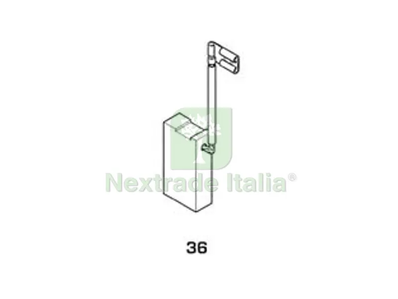 8PZ spazzole a carboncino per elettroutensili modello 36 - 1707 mm.6x12,5x24h. — Accessori e ricambi utensili elettrici — rif. FERX.FER192293