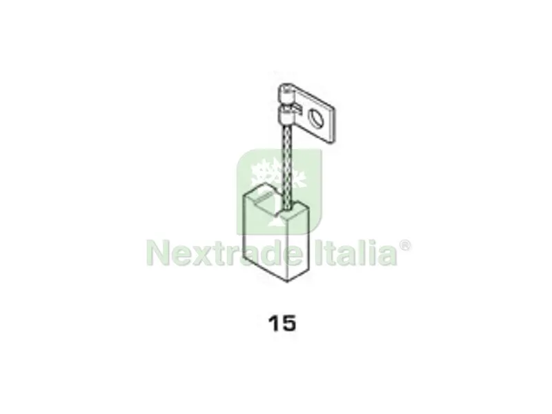 8PZ spazzole a carboncino per elettroutensili modello 15 - 1759 mm.6,5x12,5x15h. con autostacco — Accessori e ricambi utensili elettrici — rif. FERX.FER192354 8PZ spazzole a carboncino per elettroutensili modello 15 - 1759 mm.6,5x12,5x15h. con autostacco — Accessori e ricambi utensili elettrici — rif. FERX.FER192354