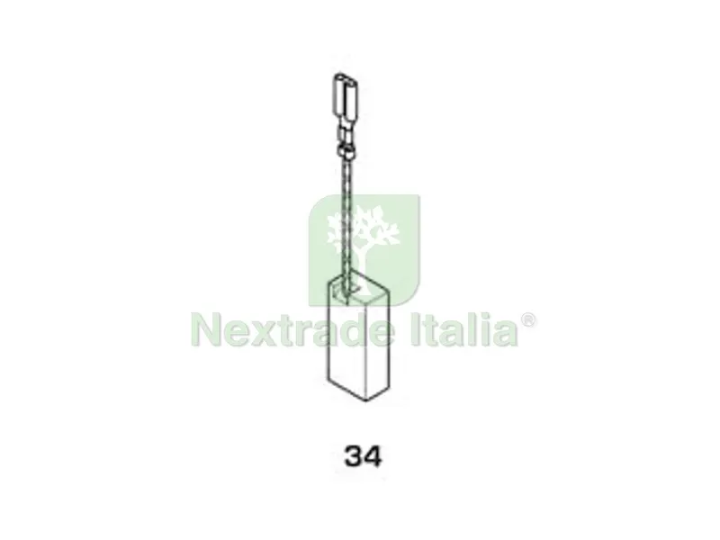 8PZ spazzole a carboncino per elettroutensili modello 34 - 1755 mm.5x8x17h. con autostacco — Accessori e ricambi utensili elettrici — rif. FERX.FER192378