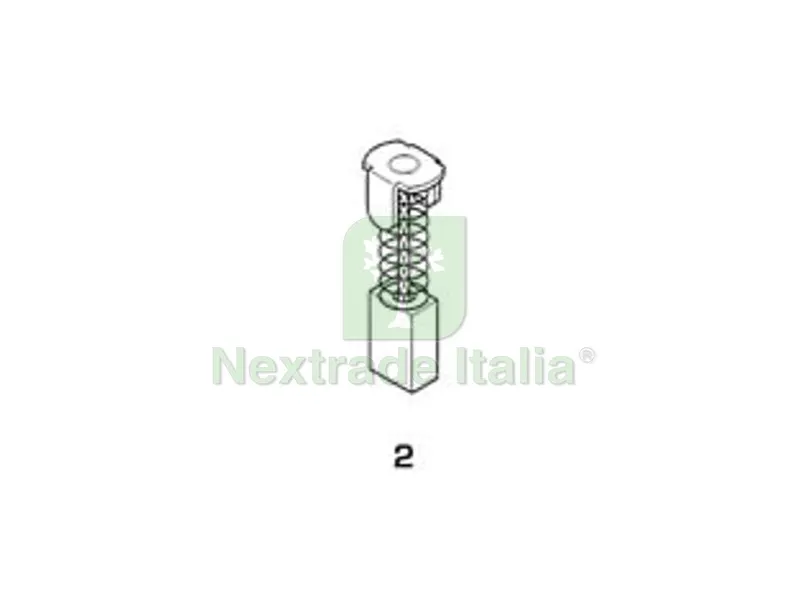 8PZ spazzole a carboncino per elettroutensili modello 2 - 1737 mm.6x10x16/15h. — Accessori e ricambi utensili elettrici — rif. FERX.FER192415