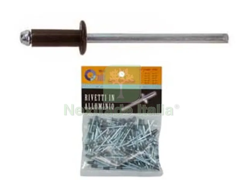 5BLISTER Rivetti in Alluminio Testa di Moro - ? mm.4x7 — Rivetti — rif. FERX.FER193085