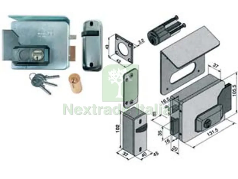 ELETTROSERRATURA PER CANCELLI CON TETTO 331 - mm.50 SX (33150502) — Serrature e cilindri — rif. FERX.FER195324