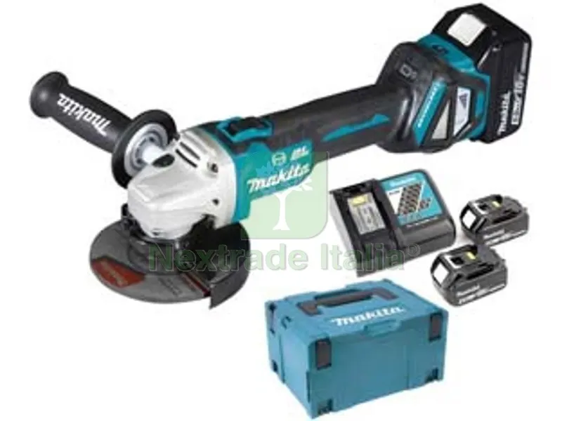 smerigliatrice angolare 2 batterie 5,0ah 18v ? mm.125/115 (dga513rtj) — Smerigliatrici e seghe — rif. FERX.FER196345
