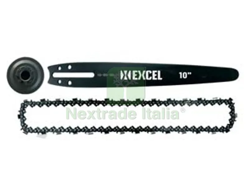 Kit Barra CARVING+CATENA+CAMPANA Frizione per Motosega CM.25 - cm.25-10" - passo 1/4"-050" (mm.1,3) — Attrezzi da giardino a motore — rif. FERX.FER196932 Kit Barra CARVING+CATENA+CAMPANA Frizione per Motosega CM.25 - cm.25-10" - passo 1/4"-050" (mm.1,3) — Attrezzi da giardino a motore — rif. FERX.FER196932
