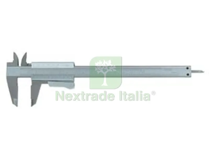 CALIBRO CINQUANTESIMALE MONOBLOCCO CURSORE BLOCCAGGIO AUTOMATICO - lettura utile mm.150, dimensioni mm.230x75x7h. — Misurazione e taglio manuale — rif. FERX.FER197052