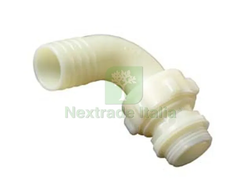10PZ RACCORDO IN NYLON CURVO PORTAGOMMA A 3 PEZZI PER POMPE - M 1"1/4 x ? mm.30 — Tubi e raccordi — rif. FERX.FER197366
