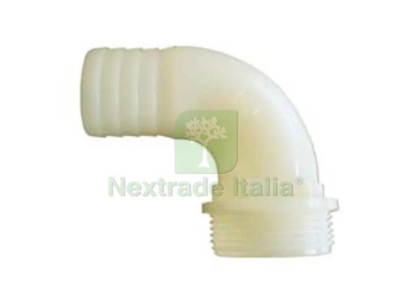 10PZ RACCORDO IN NYLON CURVO 90? PORTAGOMMA - M 1" x DN ? mm.25 1" — Tubi e raccordi — rif. FERX.FER197526
