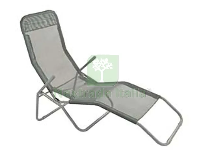 Lettino Ferro Rocking con Tessuto Texilene - cm.59x103x160h. — Tempo libero outdoor — rif. FERX.FER199254