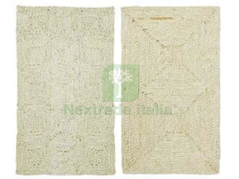 3PZ Zerbino Rettangolare Treccia in Paglia - cm.45x75 spessore mm.15 — Casalinghi e organizzazione — rif. FERX.FER199513