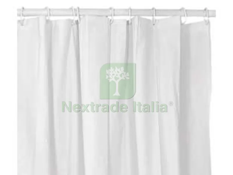 TENDA DOCCIA PVC BIANCA - cm.180x200h. — Accessori bagno — rif. FERX.FER200400 TENDA DOCCIA PVC BIANCA - cm.180x200h. — Accessori bagno — rif. FERX.FER200400