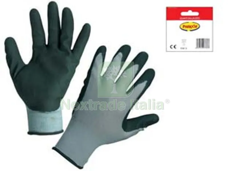 12BLISTER Guanti da Lavoro in Poliestere con Palmo Ricoperto in Lattice - tg.XL misura 10 — Guanti da lavoro — rif. FERX.FER200561 12BLISTER Guanti da Lavoro in Poliestere con Palmo Ricoperto in Lattice - tg.XL misura 10 — Guanti da lavoro — rif. FERX.FER200561