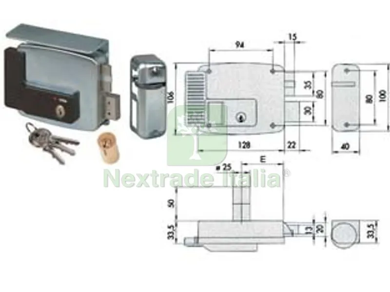 elettroserratura per cancelli con tetto 2 mandate 11761 - mm.60 sx (11761602) — Serrature e cilindri — rif. FERX.FER200912 elettroserratura per cancelli con tetto 2 mandate 11761 - mm.60 sx (11761602) — Serrature e cilindri — rif. FERX.FER200912