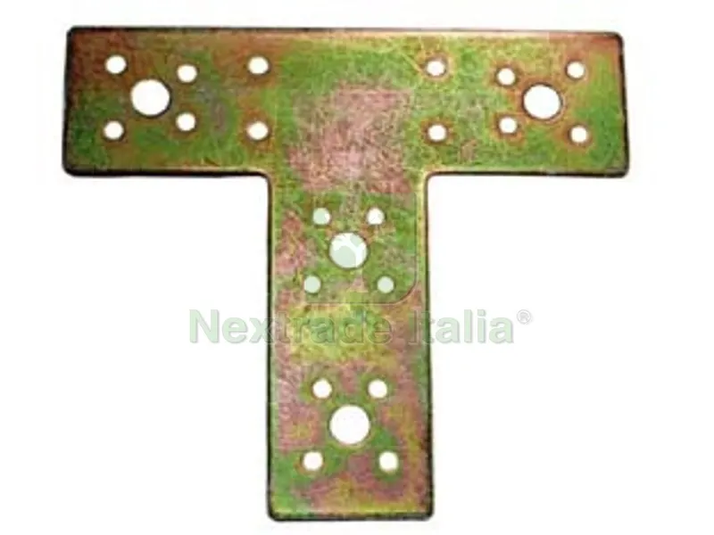 15PZ Piastra di Giunzione a "T" - mm.160x45x100 — Piastre e angolari — rif. FERX.FER203333 15PZ Piastra di Giunzione a "T" - mm.160x45x100 — Piastre e angolari — rif. FERX.FER203333