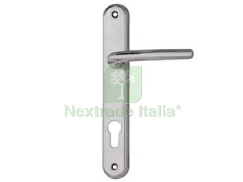 Maniglia Vega con Placca Foro Yale in Zama Finit. OTT. Cromo Satinato - mm.90 foro yale — Maniglie e pomelli — rif. FERX.FER205085