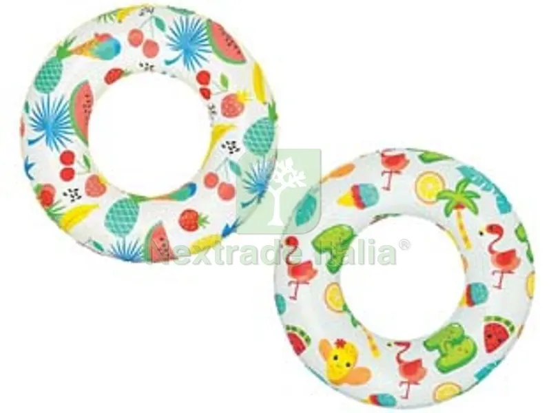 6PZ salvagente gonfiabile "fantasia" 3-6 anni - ? cm.61 - peso gr.136 (art.36014) — Gonfiabili e galleggianti — rif. FERX.FER205337