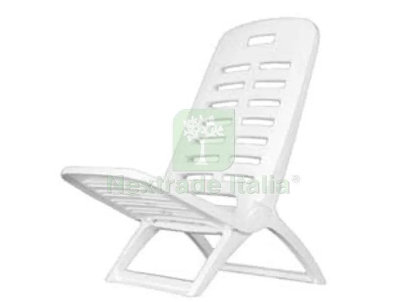 4PZ Spiaggina "playa" Bianca - cm.39,5x56x61,5h. - peso kg.2,3 — Tempo libero outdoor — rif. FERX.FER206754