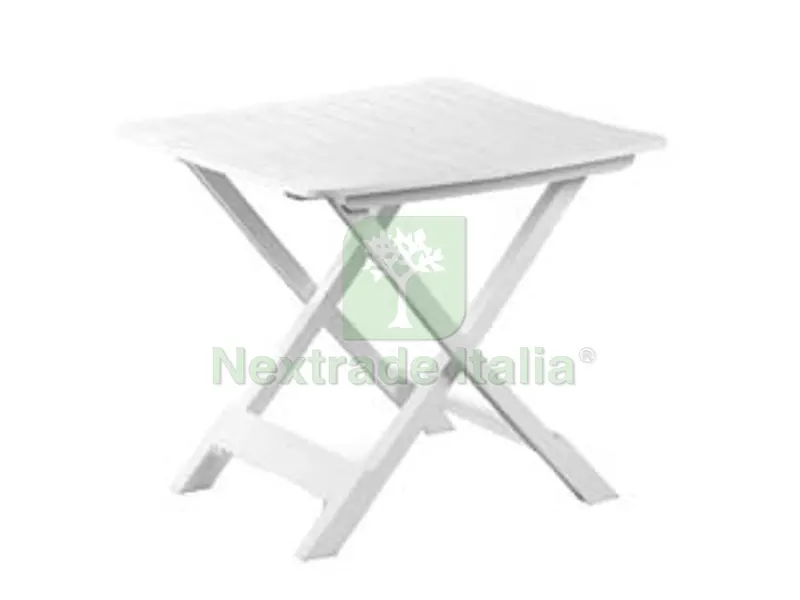 TAVOLO DA GIARDINO PIEGHEVOLE "TEVERE" BIANCO CM.79X72X70H. - cm.79x72x70h. - peso kg.7,3 — Arredo giardino — rif. FERX.FER206822