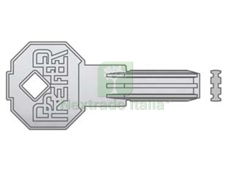 5PZ CHIAVE GREZZA PUNZONATA 7300.1 — Serrature e cilindri — rif. FERX.FER207942