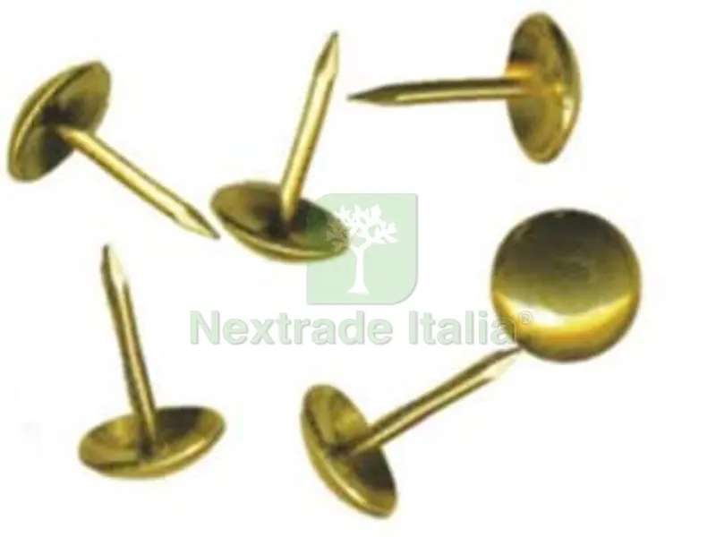 Bullette da Tappezziere Acciaio Ottonato - ? mm.9x15h. in scatola da pz.1000 — Chiodi e graffe — rif. FERX.FER209694