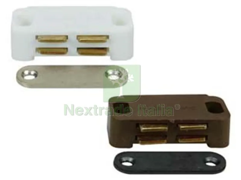 12PZ Cricchetti Magnetici Piccoli - mm.45x21x13h. attrazione Kg.3,5 bianco UCN10 — Ferramenta porte e finestre — rif. FERX.FER210041 12PZ Cricchetti Magnetici Piccoli - mm.45x21x13h. attrazione Kg.3,5 bianco UCN10 — Ferramenta porte e finestre — rif. FERX.FER210041