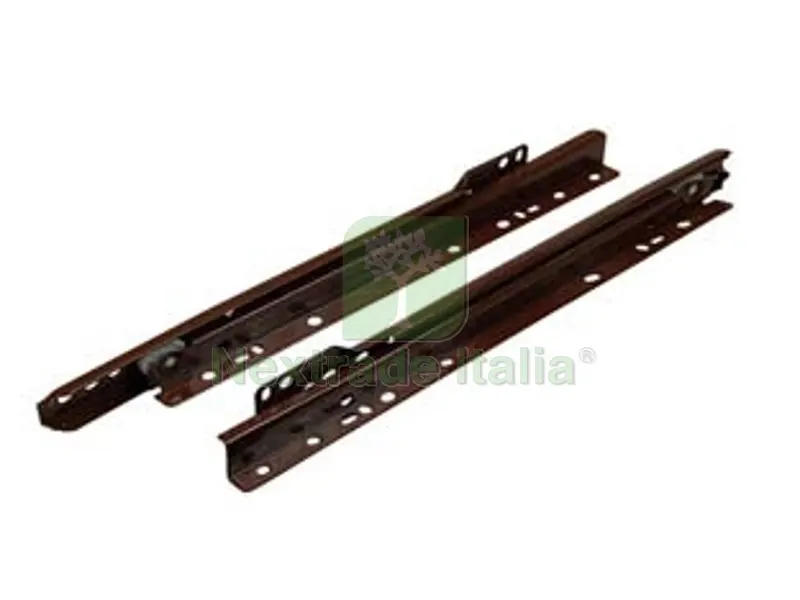 Guide Scorrevoli per Cassetti con Rulli Teflon Marroni - cm.60 (art.4001 61 3) — Guarnizioni e tenute — rif. FERX.FER228329