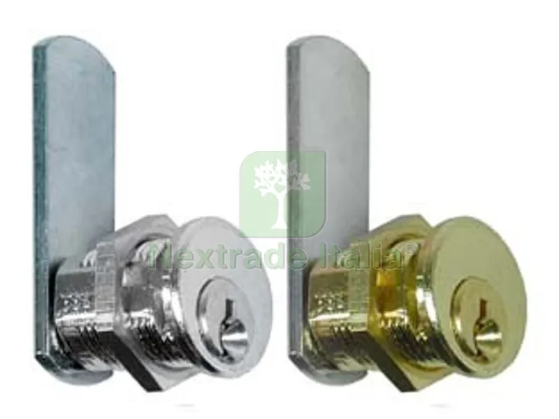 5PZ CILINDRI A LEVA PER ARMADIETTI - mm.25 - ? mm.16 - cilindro in ottone nichelato — Serrature e cilindri — rif. FERX.FER210812 5PZ CILINDRI A LEVA PER ARMADIETTI - mm.25 - ? mm.16 - cilindro in ottone nichelato — Serrature e cilindri — rif. FERX.FER210812