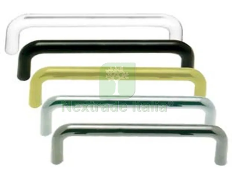 10PZ Maniglie per Mobili Rettangolari Fisse in Zama - interfori mm.96 colore cromo lucido — Maniglie e pomelli — rif. FERX.FER211307