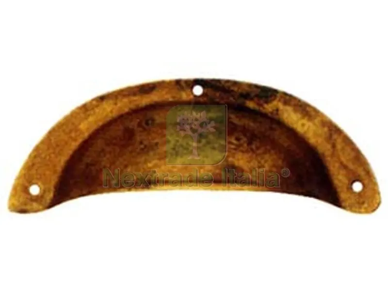 5PZ Maniglie per Mobili a Conchiglia MOD.15122 in Ottone Anticato - mm.77x31h. — Maniglie e pomelli — rif. FERX.FER211345