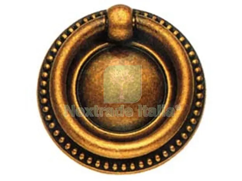 5PZ Maniglie AD Anello Snodate Base Tonda MOD.12212 Ottone Anticato - base ? mm.40 - anello ? mm.35 — Maniglie e pomelli — rif. FERX.FER211369 5PZ Maniglie AD Anello Snodate Base Tonda MOD.12212 Ottone Anticato - base ? mm.40 - anello ? mm.35 — Maniglie e pomelli — rif. FERX.FER211369