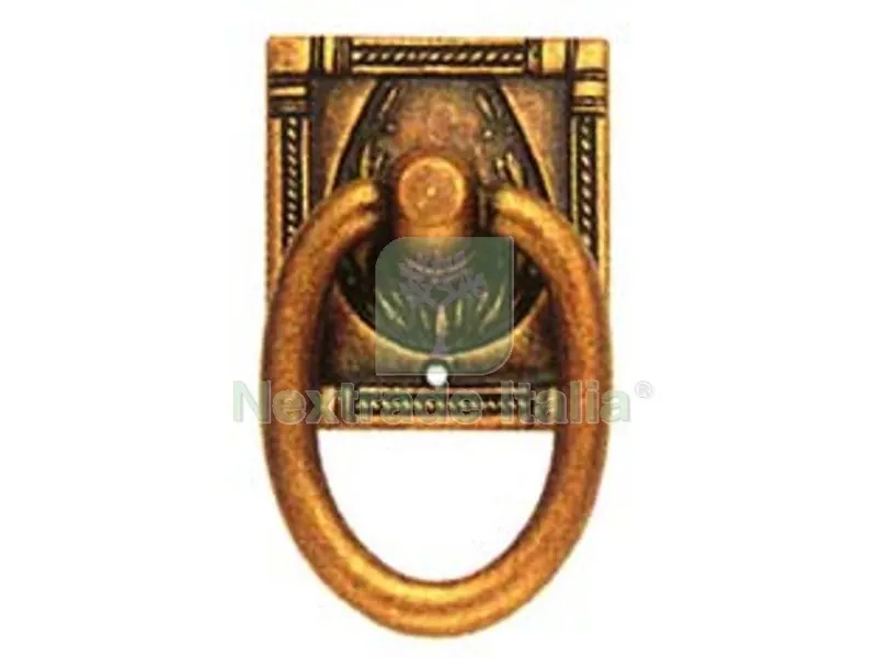 5PZ Maniglie AD Anello Snodate Base Quadra MOD.12323 Zama Ottone Anticato - piastra mm.33x15x35h. - anello mm.33x40h. — Maniglie e pomelli — rif. FERX.FER211512 5PZ Maniglie AD Anello Snodate Base Quadra MOD.12323 Zama Ottone Anticato - piastra mm.33x15x35h. - anello mm.33x40h. — Maniglie e pomelli — rif. FERX.FER211512