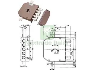 Serratura Triplice da Applicare Senza Scrocco Cilindro Europeo 38620 - mm.60 DX (38620VD00X) — Serrature e cilindri — rif. FERX.FER211833 Serratura Triplice da Applicare Senza Scrocco Cilindro Europeo 38620 - mm.60 DX (38620VD00X) — Serrature e cilindri — rif. FERX.FER211833