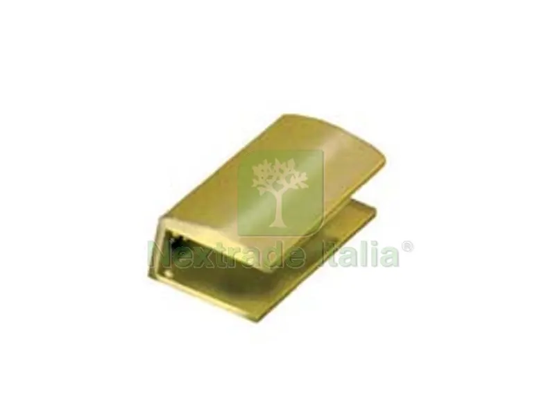 4PZ MENSOLE A MORSETTO - mm.50x25 - ottone lucido — Morse morsetti e strettoi — rif. FERX.FER212694