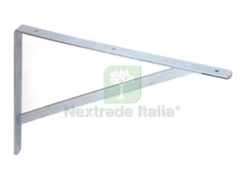 10PZ Mensola Obelix Zincata con Saetta - mm.300x30x180h. spessore mm.5 — Arredo — rif. FERX.FER212786