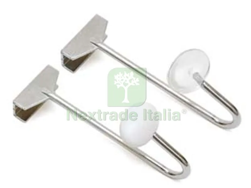 2PZ Gancio Retroporta Cromo - cm.5x15,5h. — Casalinghi e organizzazione — rif. FERX.FER213356
