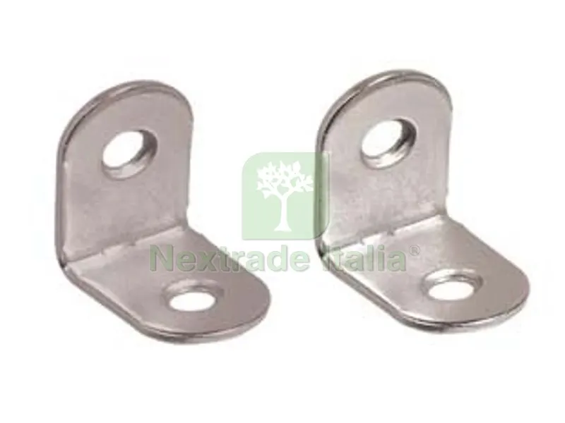100PZ Mensolina Reggipiani a Squadra - mm.25x25 ottonata — Ferramenta per legno e mobili — rif. FERX.FER213592