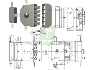 Serratura Quintuplice da Applicare Senza Scrocco a Pompa 3300 - mm.60 SX (3300C-52) — Serrature e cilindri — rif. FERX.FER214186 Serratura Quintuplice da Applicare Senza Scrocco a Pompa 3300 - mm.60 SX (3300C-52) — Serrature e cilindri — rif. FERX.FER214186