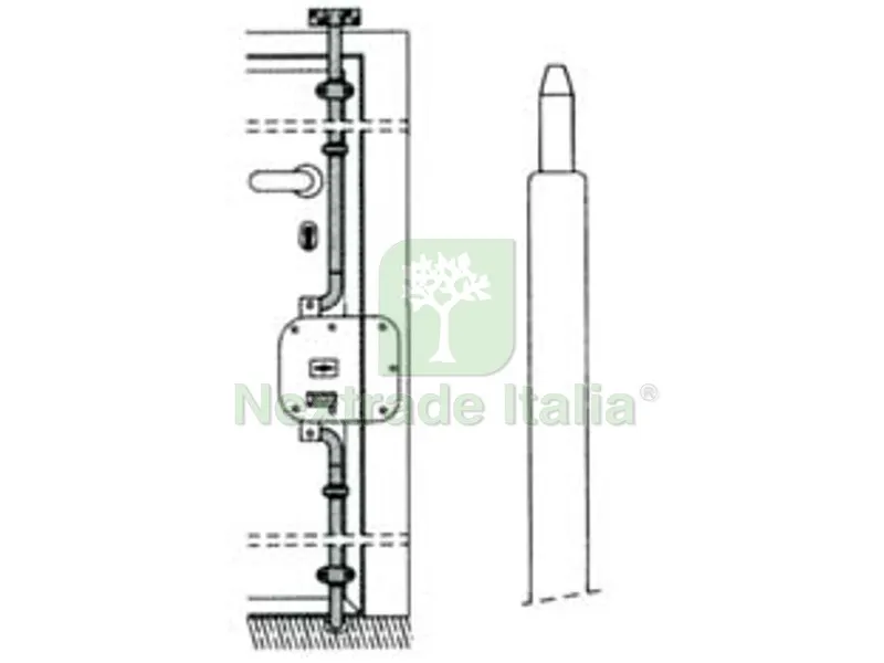 ASTA TELESCOPICA CURVA PER SERRATURA TRIPLICE 91-01 - ? mm.18 (91-01) — Serrature e cilindri — rif. FERX.FER214230