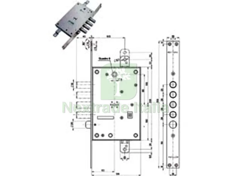 Serratura Triplice Infilare con Scrocco Doppia Mappa Blindate 52771/28 - mm.63 DX (52771ML28 36) — Chiavi grezze e duplicati — rif. FERX.FER214513 Serratura Triplice Infilare con Scrocco Doppia Mappa Blindate 52771/28 - mm.63 DX (52771ML28 36) — Chiavi grezze e duplicati — rif. FERX.FER214513