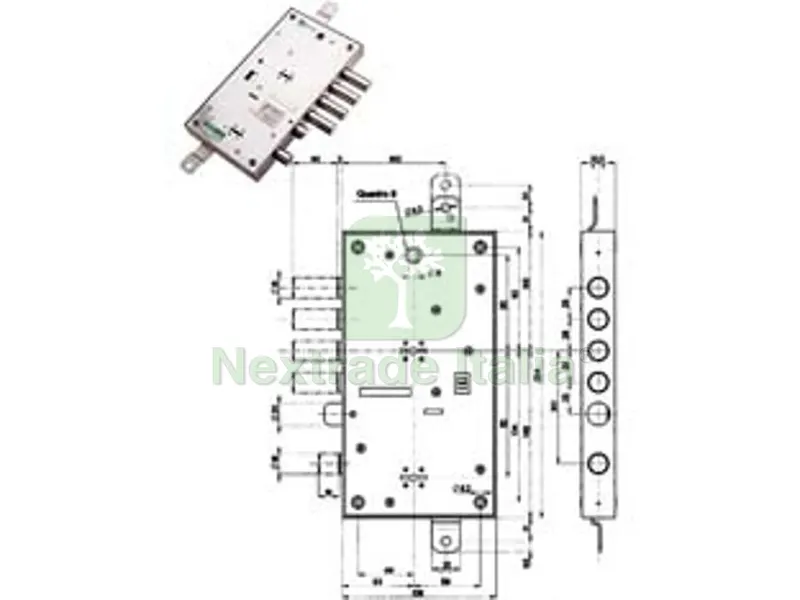 SERRATURA TRIPLICE APPLICARE MULTIFUNZIONE SCROCCO D/MAPPA BLINDATE 54595 - MM.63 DX (54595D) — Serrature e cilindri — rif. FERX.FER214537 SERRATURA TRIPLICE APPLICARE MULTIFUNZIONE SCROCCO D/MAPPA BLINDATE 54595 - MM.63 DX (54595D) — Serrature e cilindri — rif. FERX.FER214537