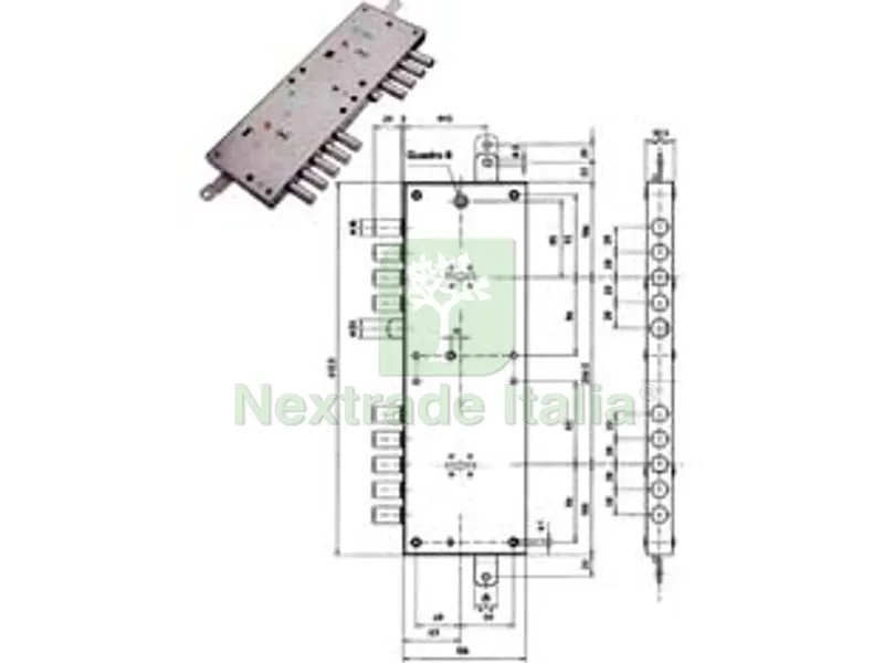 Serratura Triplice Applicare Multifunzione Scrocco D/Mappa Blindate 54574 - MM.63 DX (54574D) — Serrature e cilindri — rif. FERX.FER214575 Serratura Triplice Applicare Multifunzione Scrocco D/Mappa Blindate 54574 - MM.63 DX (54574D) — Serrature e cilindri — rif. FERX.FER214575