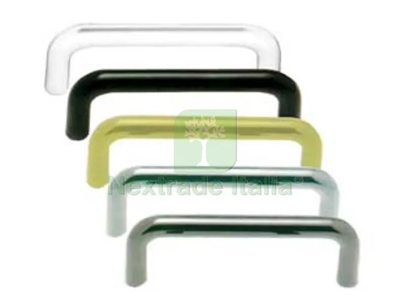 10PZ Maniglie per Mobili Rettangolari Fisse in Zama - interfori mm.64 colore cromo mat — Maniglie e pomelli — rif. FERX.FER211222