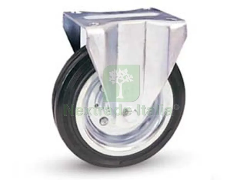 RUOTE INDUSTRIALI IN GOMMA CON PIASTRA FISSA "80A" - ? mm.200x50 piastra mm.140x110 - 235h. p. Kg.205 — Ferramenta per legno e mobili — rif. FERX.FER218825 RUOTE INDUSTRIALI IN GOMMA CON PIASTRA FISSA "80A" - ? mm.200x50 piastra mm.140x110 - 235h. p. Kg.205 — Ferramenta per legno e mobili — rif. FERX.FER218825
