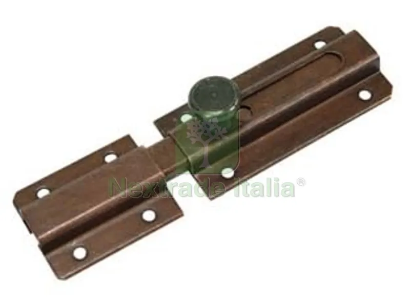 20PZ Catenaccio Trasversale Leggero Ricoperto con Incontro ART.215 mm.120x38 in acciaio bronzato — Lucchetti e catene — rif. FERX.FER220644
