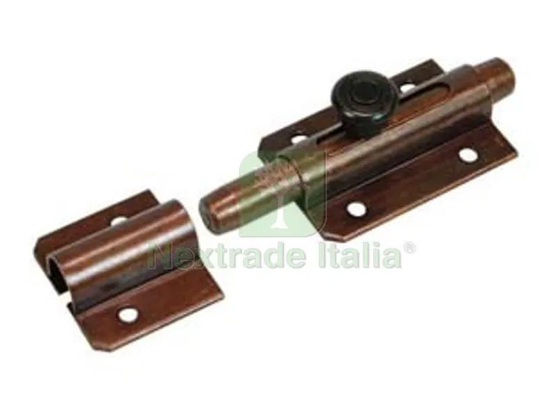 10PZ Catenaccio Trasversale Leggero Asta Tonda con Incontro ART.216 - mm.80x36 — Lucchetti e catene — rif. FERX.FER220668