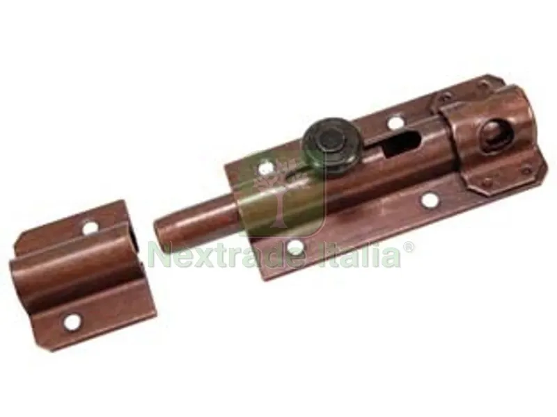 10PZ Catenaccio Portalucchetto Leggero Asta Tonda ART.248 - mm.100x36 — Lucchetti e catene — rif. FERX.FER220682