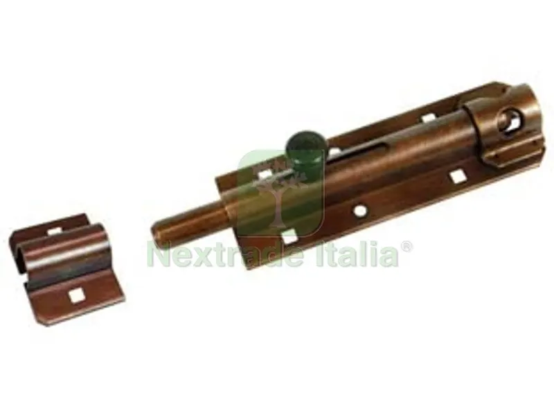 10PZ Catenaccio Portalucchetto Asta Tonda ART.250 - mm.200x44 — Lucchetti e catene — rif. FERX.FER220705