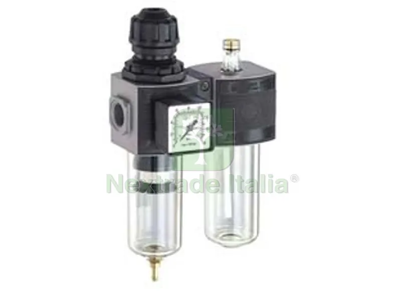gruppo filtro regolatore di pressione e lubrificatore modulare - attacco 3/8"f mm.146x63x238h. art.e/22/2 — Accessori e ricambi utensili elettrici — rif. FERX.FER221832 gruppo filtro regolatore di pressione e lubrificatore modulare - attacco 3/8"f mm.146x63x238h. art.e/22/2 — Accessori e ricambi utensili elettrici — rif. FERX.FER221832