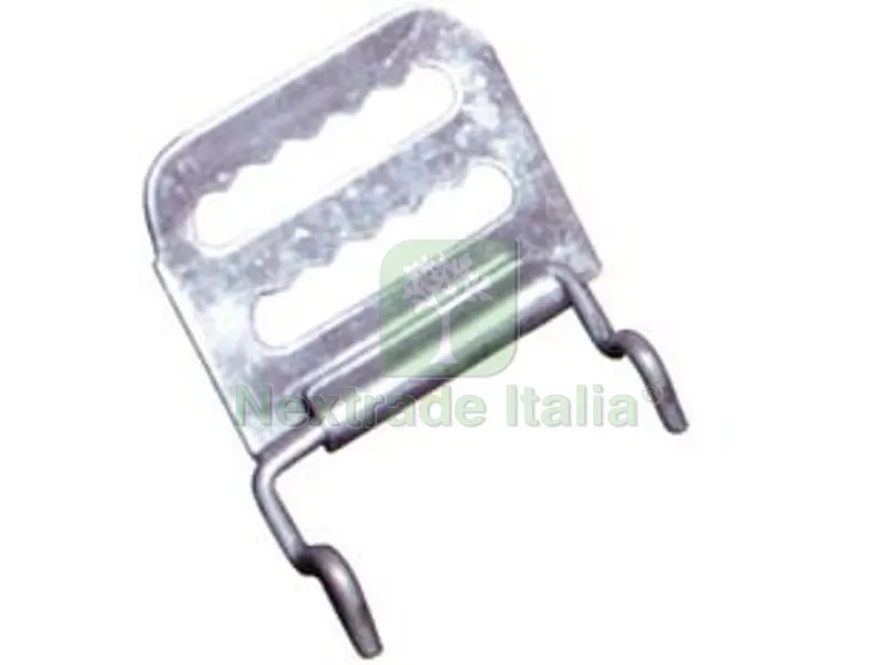 100PZ Gancio Iniziale con Attacco per Rullo Ottagonale per Avvolgibili - lunghezza mm.33 — Ferramenta per legno e mobili — rif. FERX.FER222457